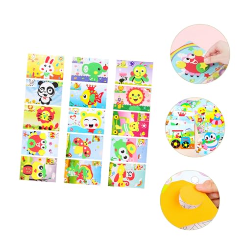 HOODANCOS 15 Stück Teiliges Eva Sticker für Selbstklebend Langlebig Kreative DIY Bastelaufkleber für Jungen und Mädchen Tierische Motive für Kinderzimmer und Lernprojekte von HOODANCOS