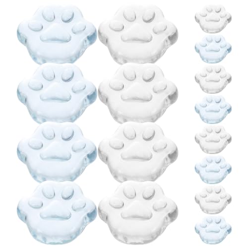 HOODANCOS 16 Stück Teiliges Transparentes Squeeze Spielzeugset Kawaii Katzenpfoten Stressabbau Spielzeuge für Partys Entspannung und Frühe Bildung Blau und Transparent von HOODANCOS