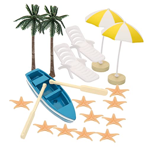 HOODANCOS 17Stücke Strand Deko Teilig mit Liegestühlen Regenschirmen Kleinen Sternen für Garten und Puppenhaus für Kreative HOODANCOS 17Stücke Strand Deko Teilig mit Liegestühlen Regenschirmen Kleinen Sternen für Garten und Puppenhaus für Kreative von HOODANCOS