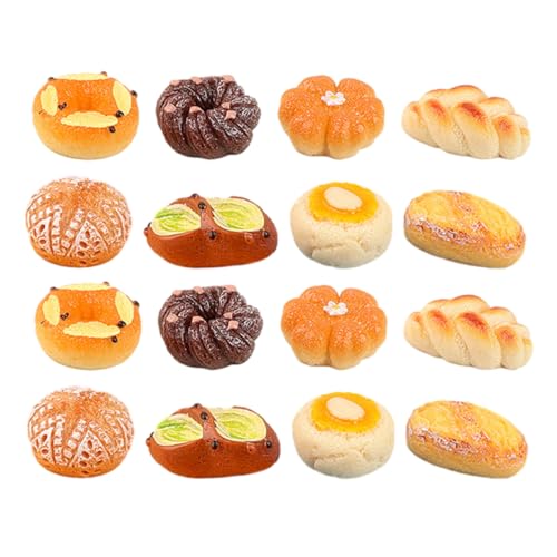 HOODANCOS 18 Stück Miniatur Brot Modell aus Resin Teiliges Bäckerei Deko für Puppenhaus und Fotografie Realistische Nachbildung von Lebensmittelsimulation HOODANCOS 18 Stück Miniatur Brot Modell aus Resin Teiliges Bäckerei Deko für Puppenhaus und Fotografie Realistische Nachbildung von Lebensmittelsimulation von HOODANCOS