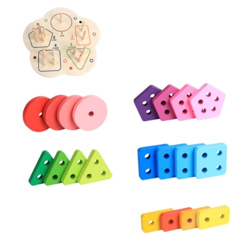 HOODANCOS 1Satz Geometrische Stapelbauklötze Lernspielzeug für Pädagogisches Farben und Formen für Kleinkinder Ab Jahr HOODANCOS 1Satz Geometrische Stapelbauklötze Lernspielzeug für Pädagogisches Farben und Formen für Kleinkinder Ab Jahr von HOODANCOS
