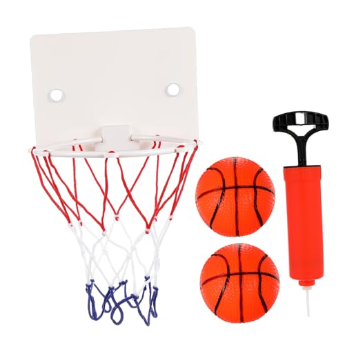 HOODANCOS 1Satz Mini Wandbasketballspielzeug Tragbarer Basketballkorb für Bällen und Luftpumpe Installieren für Drinnen und Draußen Perfektes von HOODANCOS