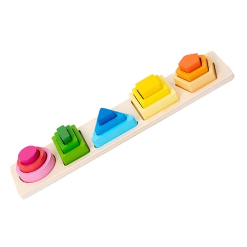 HOODANCOS 1Satz Pädagogisches Holzspielzeug mit Geometrischen Formen Formsortierer und Farbstapelspielzeug Feinmotorik und Farberkennung für Ab Monaten HOODANCOS 1Satz Pädagogisches Holzspielzeug mit Geometrischen Formen Formsortierer und Farbstapelspielzeug Feinmotorik und Farberkennung für Ab Monaten von HOODANCOS