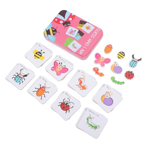 HOODANCOS 1Satz Pädagogisches Kognitionsspielzeug für Interaktives Insektenpuzzle Metallbox Fördert Intelligenz und Farberkennung Sicheres und Langlebiges Lernspielzeug von HOODANCOS