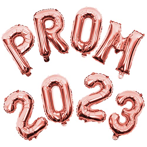HOODANCOS 2 Sätze Abschlussballons Rosegold Folienballons Prom Party Dekoration für Abschlussfeier Vielseitig Einsetzbar als Fotohintergrund für Schule und Zuhause von HOODANCOS
