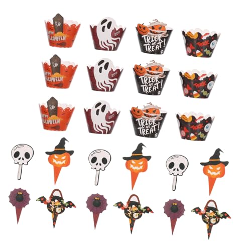 HOODANCOS 2 Sätze Halloween-kuchen-dekoration -cupcake-topper Horror-kuchendekorationen Kürbis Cupcake Liner Fledermaus Cupcake Topper Cupcake Toper Und Papier HOODANCOS 2 Sätze Halloween-kuchen-dekoration -cupcake-topper Horror-kuchendekorationen Kürbis Cupcake Liner Fledermaus Cupcake Topper Cupcake Toper Und Papier von HOODANCOS