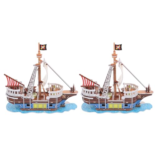 HOODANCOS 2 Sätze Papier Piratenschiff Puzzle für Erwachsene und Modellbau Bausatz Fördert Hand Auge Koordination und Kreatives für Ab Jahren Teiliges HOODANCOS 2 Sätze Papier Piratenschiff Puzzle für Erwachsene und Modellbau Bausatz Fördert Hand Auge Koordination und Kreatives für Ab Jahren Teiliges von HOODANCOS