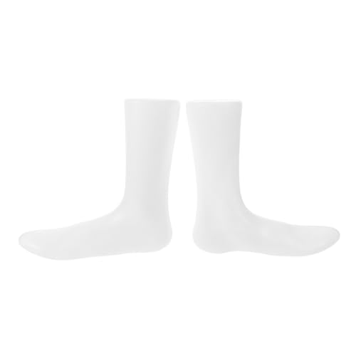 HOODANCOS 2 Stück Fußform-Schuhspanner Falsches Bein Schaufensterpuppenfüße Für Socken Fußanzeige Mannequin-fuß Sockenhalter-Display Fuß Schaufensterpuppe Socken-Display-fuß Weiß Plastik von HOODANCOS