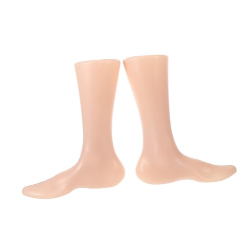 HOODANCOS 2 Stück Fußform-Schuhspanner Fußanzeige Mannequin-fuß Mannequin-füße Sockendisplay Schaufensterpuppenfüße Für Socken Falsches Bein Schuhe Socken Ausstellungsstand Beige Plastik von HOODANCOS