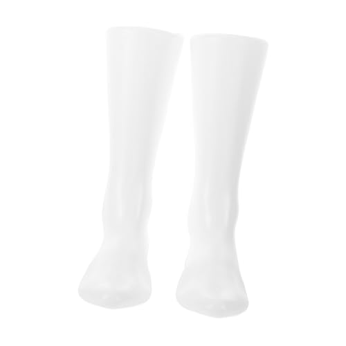 HOODANCOS 2 Stück Fußform-Schuhspanner Sockenpuppe für Schuhdisplay Schaufensterpuppe für Schuhe Schuhdesign Schuhkollektion Sockenpräsentation Mannequin-Fuß Fußanzeige Plastik Weiß von HOODANCOS