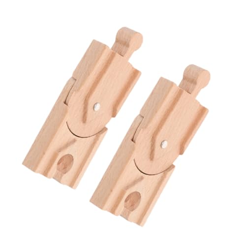 HOODANCOS 2 Stück Holzschienen für Kreative Bahnanlagen für DIY Modelle Fördert Motorische Fähigkeiten und Fantasie für Jungen von HOODANCOS