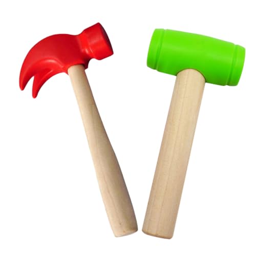 HOODANCOS 2 Stück Holzspielzeug Hammer mit Simulation Mallet und Klauenhammer Pädagogisches Werkzeug für Kleinkinder Kreative Wartungswerkzeuge für Spiel und Lernen HOODANCOS 2 Stück Holzspielzeug Hammer mit Simulation Mallet und Klauenhammer Pädagogisches Werkzeug für Kleinkinder Kreative Wartungswerkzeuge für Spiel und Lernen von HOODANCOS