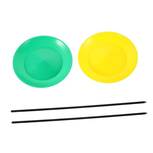 HOODANCOS 2 Stück Jonglierteller Set Teilig mit Stäben zu Erlernen Robustes Circus Trick für Anfänger und Fortgeschrittene für Jongliertraining und Partyauftritte HOODANCOS 2 Stück Jonglierteller Set Teilig mit Stäben zu Erlernen Robustes Circus Trick für Anfänger und Fortgeschrittene für Jongliertraining und Partyauftritte von HOODANCOS