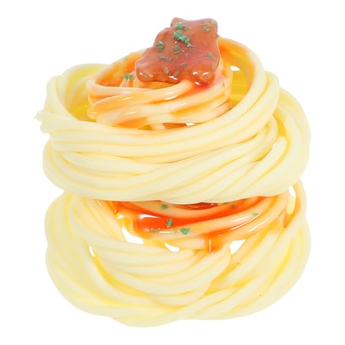 HOODANCOS 2 Stück Künstliche Spaghetti-Nudeln: Simulations-lebensmittelmodell Für Partydekorationen, Szenen-Layout-Requisiten – Gefälschte Rindfleischnudeln Für Die Restaurantküche von HOODANCOS