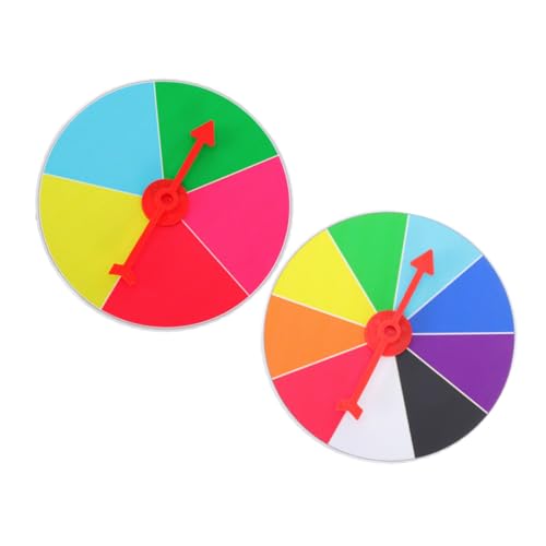 HOODANCOS 2 Stück Lotteriewheel Drehspielzeug DIY Partyspiel für Geburtstagsfeiern Schulaktivitäten und Veranstaltungen Zubehör für Spaß und Unterhaltung von HOODANCOS