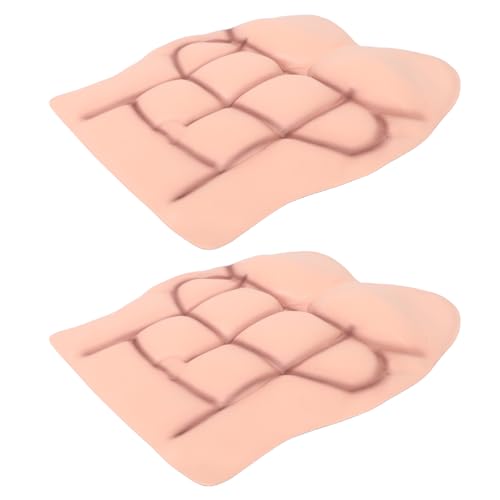 HOODANCOS 2 Stück Lustiges Fake Brustmuskel Kostüm Realistische Abdominale Verkleidung für Halloween Cosplay und Partys Prank Requisiten aus Eva von HOODANCOS