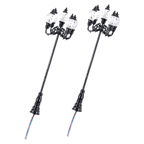 HOODANCOS 2 Stück Maßstab Mini Gartenlampe mit Warmem Licht Puppenhaus Beleuchtung Miniatur Dekoration für DIY Sandtisch Modell Sichere und Langlebige Puppenstuben Lampen HOODANCOS 2 Stück Maßstab Mini Gartenlampe mit Warmem Licht Puppenhaus Beleuchtung Miniatur Dekoration für DIY Sandtisch Modell Sichere und Langlebige Puppenstuben Lampen von HOODANCOS