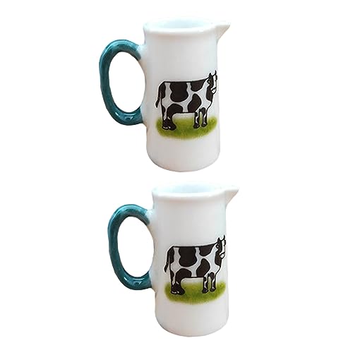 HOODANCOS 2 Stück Mini Keramiktassen Mini Tassen Puppenhaus Miniaturen Mini Spielzeugtasse Miniatur Mini Haus Miniatur Becher Modell Mini Keramik Mini Milchtassen von HOODANCOS