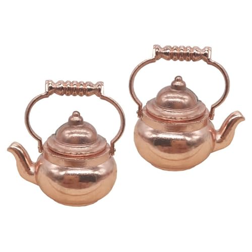 HOODANCOS 2 Stück Mini Kettle Modell für Puppenhaus Dekoration und Fotografie für Küchen und Mikrolandschaften Fantasieanregend und Schön HOODANCOS 2 Stück Mini Kettle Modell für Puppenhaus Dekoration und Fotografie für Küchen und Mikrolandschaften Fantasieanregend und Schön von HOODANCOS