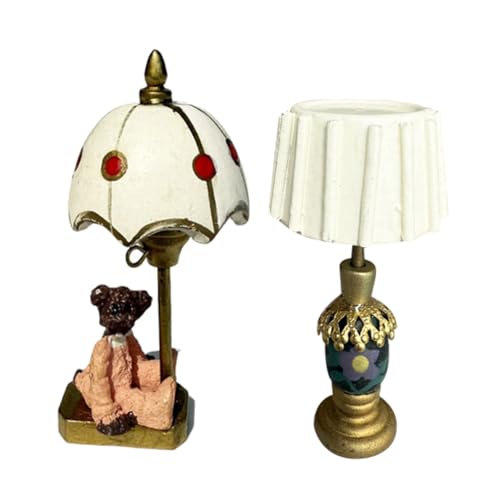 HOODANCOS 2 Stück Miniatur Beleuchtung mit Schirm für Kreative Fotografie und Dekoration Kleine Holzlampe für Puppenhaus und Sammler HOODANCOS 2 Stück Miniatur Beleuchtung mit Schirm für Kreative Fotografie und Dekoration Kleine Holzlampe für Puppenhaus und Sammler von HOODANCOS