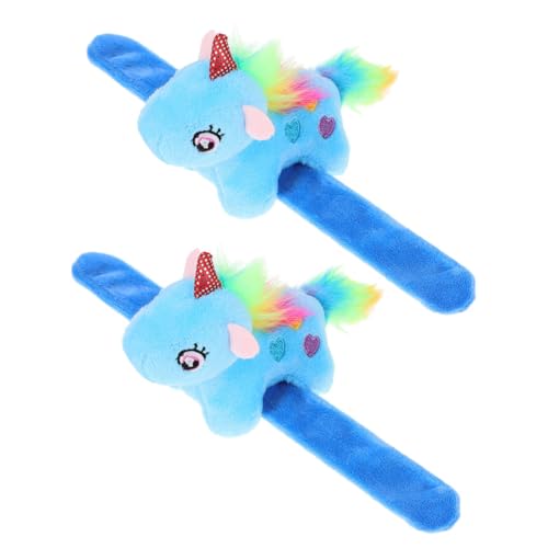 HOODANCOS 2 Stück Plüsch Einhorn Slap Armbänder Kuschelige Tierarmbänder für Partygeschenke für Geburtstagsfeiern und Strapazierfähig HOODANCOS 2 Stück Plüsch Einhorn Slap Armbänder Kuschelige Tierarmbänder für Partygeschenke für Geburtstagsfeiern und Strapazierfähig von HOODANCOS