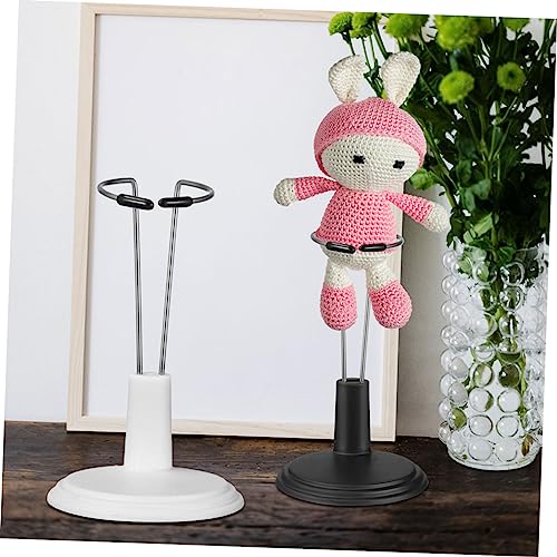 HOODANCOS 2 Stück Puppenständer Stabiler PVC Edelstahl Halter für Puppen Figuren Praktisches Display Regal für Schreibtisch und Kinderzimmer Einfaches Aufstellen und Verstauen von HOODANCOS