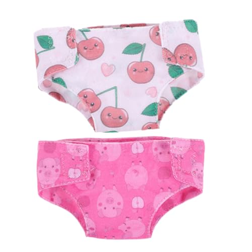 HOODANCOS 2 Stück Puppenwindeln Puppenunterwäsche Wiederverwendbare Puppenaccessoires für Spielzeugpuppen Geeignet für Rollenspiele und Kreative Aktivitäten von HOODANCOS