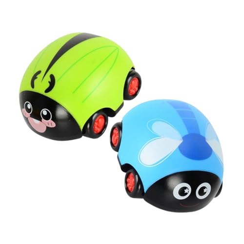 HOODANCOS 2 Stück Rückziehspielzeug Auto für Kleinkinder Cartoon Mini Fahrzeuge Grüner Blauer Drache Partygeschenk für Kindergeburtstage von HOODANCOS