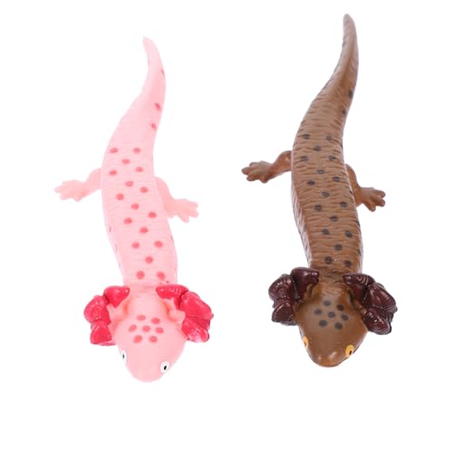 HOODANCOS 2 Stück Salamander Figuren Realistische Salamander Modellspielzeuge aus Kunststoff für Gartendekoration und Kinderlernen Farbenfroh und Langlebig HOODANCOS 2 Stück Salamander Figuren Realistische Salamander Modellspielzeuge aus Kunststoff für Gartendekoration und Kinderlernen Farbenfroh und Langlebig von HOODANCOS