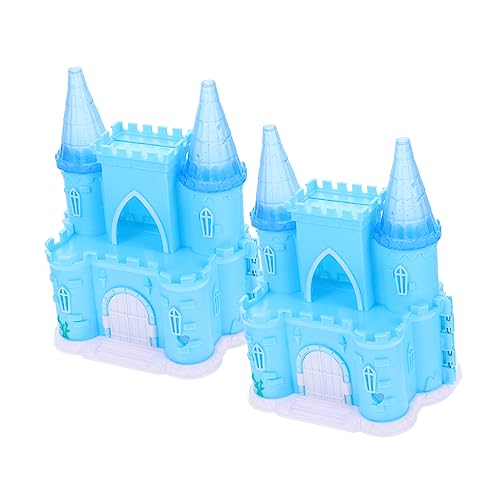 HOODANCOS 2 Stück Schloss Kleines Hauszubehör Mini-hausschmuck Kleine Hausdekoration Puppenhaus-Layout Puppenhaus Villa Schloss Ornament Puppenhausdekorationen Blau Abs HOODANCOS 2 Stück Schloss Kleines Hauszubehör Mini-hausschmuck Kleine Hausdekoration Puppenhaus-Layout Puppenhaus Villa Schloss Ornament Puppenhausdekorationen Blau Abs von HOODANCOS
