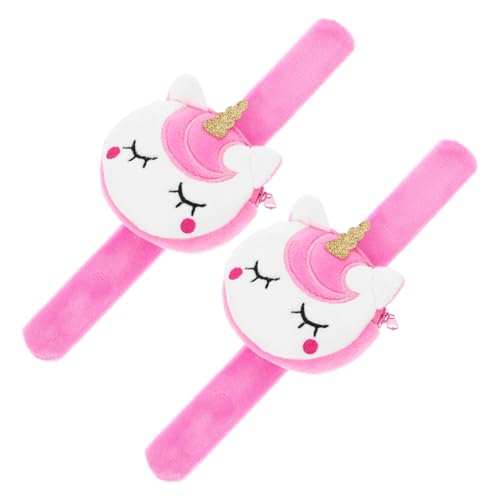 HOODANCOS 2 Stück Slap Armband mit Einhorn Motiv Teiliges Multifunktionale Klatscharmbänder und Münzbeutel und Komfortabel als Partygeschenk für Mädchen und Jungen von HOODANCOS