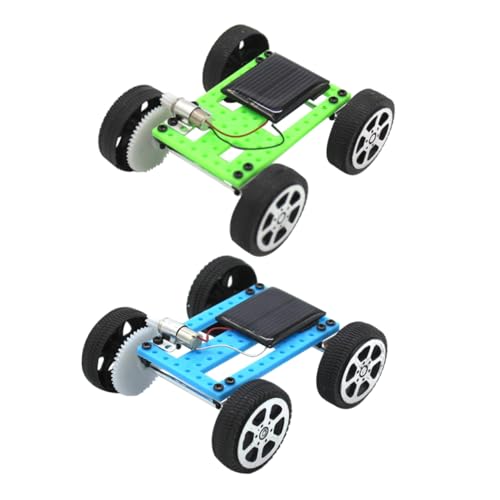 HOODANCOS 2 Stücke Solarauto Selbstgemacht Montagesatz für Kinder Interaktives Spielzeug Solarbetriebenes Automodell Pädagogisches Spielzeug Wissenschaftsprojekt von HOODANCOS