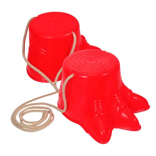 HOODANCOS 2 Stück Stelzenschuhe aus Kunststoff Rot mit Seil Gleichgewichtstraining für Outdoor Sport und Eltern Junge Mädchen Aktivitäten Geeignet für Garten und Spielplatz HOODANCOS 2 Stück Stelzenschuhe aus Kunststoff Rot mit Seil Gleichgewichtstraining für Outdoor Sport und Eltern Junge Mädchen Aktivitäten Geeignet für Garten und Spielplatz von HOODANCOS