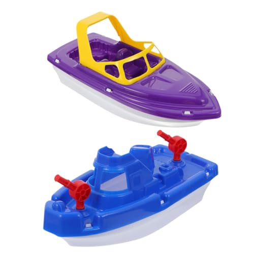 HOODANCOS 2 Stück Teiliges Cartoon Yacht für Kleinkinder Jahre Leichte Kunststoff Boote für Strand Pool und Badewanne Fördert Kreativität und Motorische Fähigkeiten von HOODANCOS