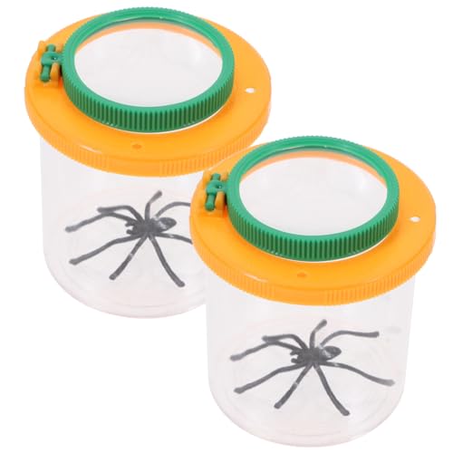 HOODANCOS 2 Stück Teiliges Insektenbeobachtungsset Transparenter Beobachtungsbox für Naturerkundung und Tierbeobachtung im Freien von HOODANCOS