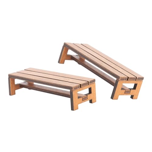 HOODANCOS 2 Stück Teiliges Mini Holzbank für Puppenhaus Miniature Möbel Dekoration für DIY Puppenhaus Wohn und Schlafzimmergestaltung Braune Holzbank mit Feiner Verarbeitung HOODANCOS 2 Stück Teiliges Mini Holzbank für Puppenhaus Miniature Möbel Dekoration für DIY Puppenhaus Wohn und Schlafzimmergestaltung Braune Holzbank mit Feiner Verarbeitung von HOODANCOS