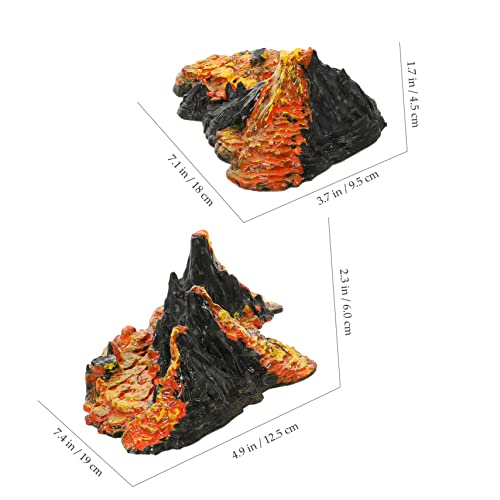 HOODANCOS 2 Stück Teiliges Vulkanmodell Realistische Landschaftsdekoration Detailreiche Künstliche Vulkanfiguren für Sandkästen Aquarium Büro Tischdeko Robuste Vulkanornamente HOODANCOS 2 Stück Teiliges Vulkanmodell Realistische Landschaftsdekoration Detailreiche Künstliche Vulkanfiguren für Sandkästen Aquarium Büro Tischdeko Robuste Vulkanornamente von HOODANCOS