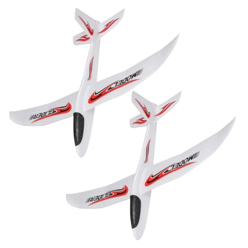 HOODANCOS 2 Stück Teiliges Wurfgleiter Flugzeug aus Schaumstoff mit Sticker zum Dekorieren Kreatives Outdoor Handwurf für Jungen und Mädchen Ab Jahren von HOODANCOS