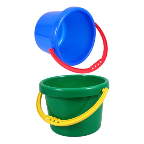 HOODANCOS 2 Stück Tragbare Strand Sandspiel Eimer Robuste Wasser und Sandspielzeuge für Strand und Wasserspiele Leicht zu Reinigen und rutschfest von HOODANCOS