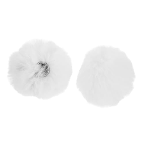 HOODANCOS 2 Stück Flauschiges Hasenschwanz Cosplay für Kinder Abnehmbare Pompons Weißer Tierkostüm Zubehör für Halloween und Karneval HOODANCOS 2 Stück Flauschiges Hasenschwanz Cosplay für Kinder Abnehmbare Pompons Weißer Tierkostüm Zubehör für Halloween und Karneval von HOODANCOS