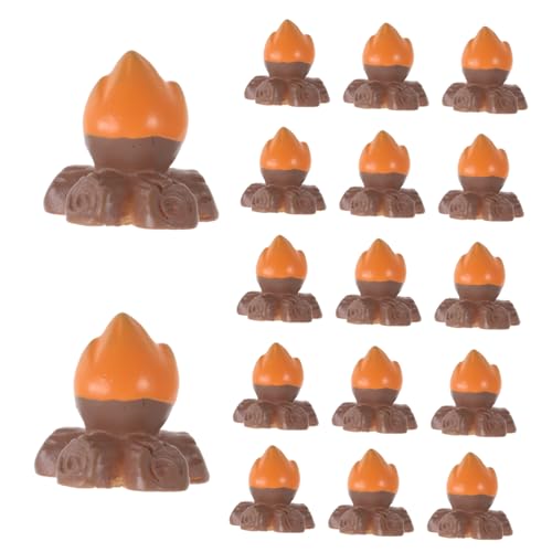 HOODANCOS 20 Stück Flammenmodell falsches Lagerfeuer Miniatur winzig Kamine Lagerfeuer-Modell Mikro-Fake-Feuer gefälschte Kamindekoration Lagerfeuer vortäuschen gefälschte Kaminflammen Harz von HOODANCOS