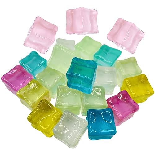 HOODANCOS 20 Stück Leuchtende Künstliche Eiswürfel Wiederverwendbare Deko Eiswürfel für Partys Hochzeiten Fotografie und Heimdekoration HOODANCOS 20 Stück Leuchtende Künstliche Eiswürfel Wiederverwendbare Deko Eiswürfel für Partys Hochzeiten Fotografie und Heimdekoration von HOODANCOS