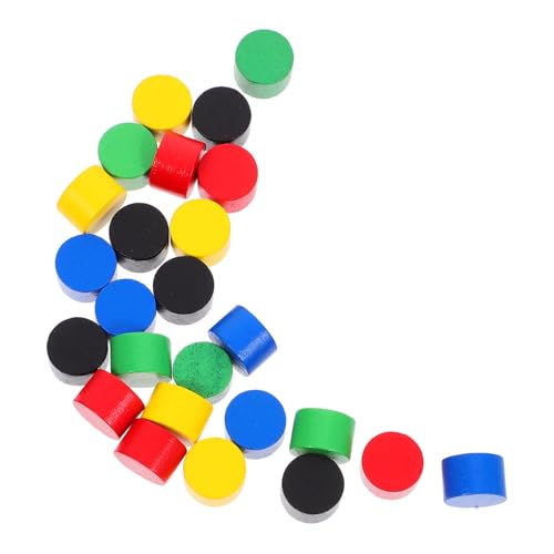 HOODANCOS 20 Stück Mini Holz Schachfiguren Teiliges Bunte Zylinder Schachspielstücke für Erwachsene Leicht und Tragbar für Spieleabende und Reisen HOODANCOS 20 Stück Mini Holz Schachfiguren Teiliges Bunte Zylinder Schachspielstücke für Erwachsene Leicht und Tragbar für Spieleabende und Reisen von HOODANCOS