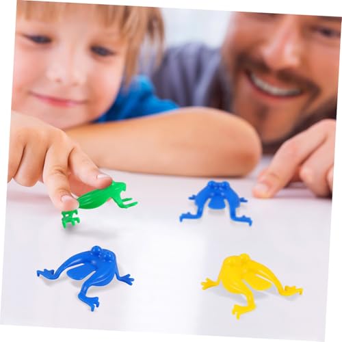 HOODANCOS 20 Stück Teiliges Bunte Hüpf Frosch spielzeuge aus Kunststoff Lustige Party mitgebsel für Kleinkinder und Junge Mädchen als Kindergeburtstagsgeschenk und Karnevalsbelohnung von HOODANCOS