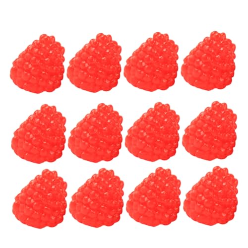 HOODANCOS 20 Stück Teiliges Künstliche Himbeeren Früchte Deko Realistische Fotorequisiten für Küche Tisch Wohnzimmer Party Dekoration Langlebig Naturgetreu von HOODANCOS