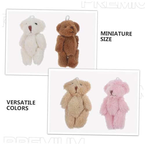 HOODANCOS 20 Stück Teiliges Mini Plüschbären Flauschig Kleine Kuscheltier Figuren Niedliche Stoffbärchen für Schlüsselanhänger Shower Party Dekoration Geschenkfüllung von HOODANCOS