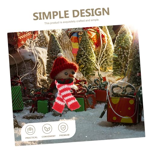 HOODANCOS 20 Stück Teiliges Mini Wollschals Kreative Kleine Puppenschals mit Roten und Grünen Streifen Flexible Party Dekoration für Basteln Puppen Kindergeburtstag Langlebige Miniatur von HOODANCOS
