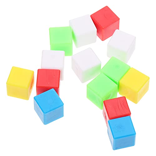HOODANCOS 200 Stück Bunte Würfel für Matheunterricht Sensorikspielzeug DIY Bausteine Farben und Geometrischen Formen Geeignet für Grundschule von HOODANCOS