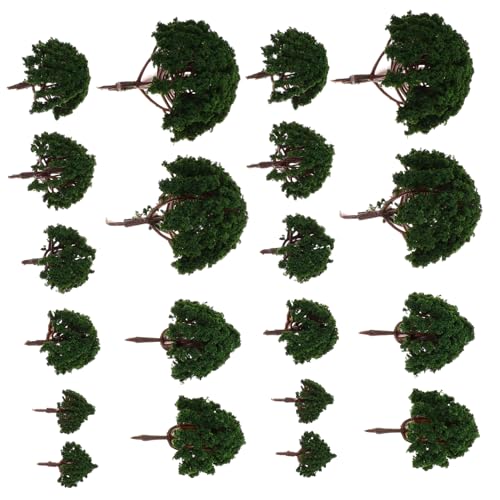 HOODANCOS 20Stücke Modell Landschaftsbäume Halbkreis Für Modellbau Und Dioramen Ergänzung Für Landschafts Und Zugmodelle von HOODANCOS