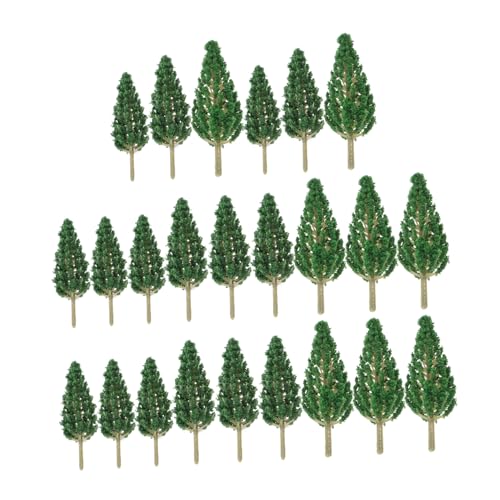 HOODANCOS 24 Stück Miniatur-Szenenmodellbaum modellbäume Mikro-Landschaftsdekoration Miniaturbäume zum Basteln Miniatur-Szenenbaum-Zubehör Landschaftsmodellbaum kleine Bäume zum Basteln von HOODANCOS
